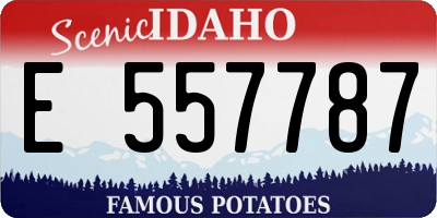 ID license plate E557787