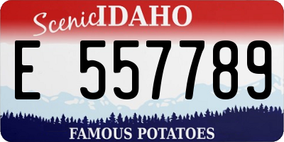 ID license plate E557789