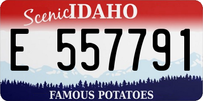 ID license plate E557791