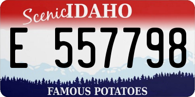 ID license plate E557798