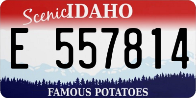 ID license plate E557814