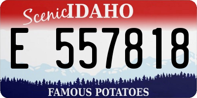 ID license plate E557818
