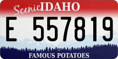 ID license plate E557819