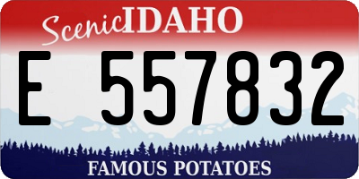 ID license plate E557832
