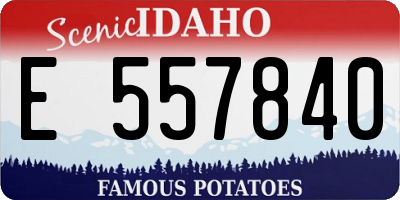 ID license plate E557840