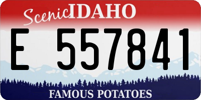 ID license plate E557841