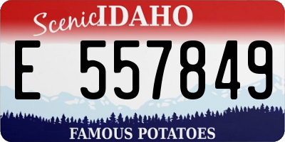ID license plate E557849