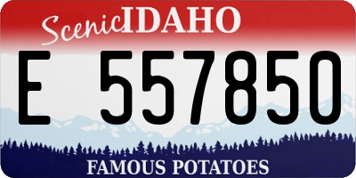 ID license plate E557850