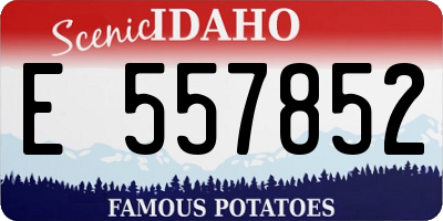 ID license plate E557852