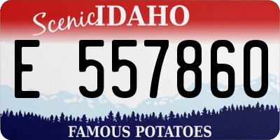 ID license plate E557860