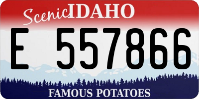 ID license plate E557866