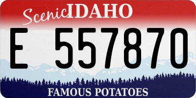 ID license plate E557870