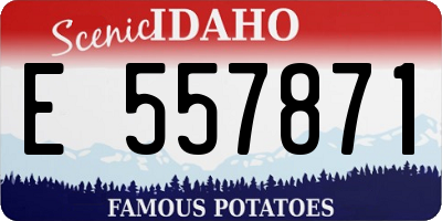 ID license plate E557871