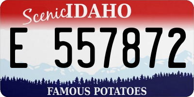 ID license plate E557872