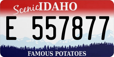 ID license plate E557877