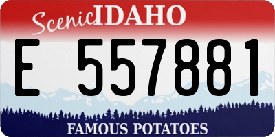 ID license plate E557881