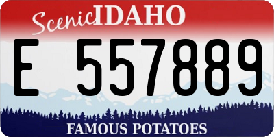 ID license plate E557889