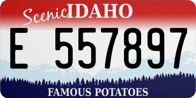 ID license plate E557897