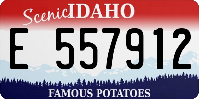 ID license plate E557912