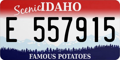 ID license plate E557915