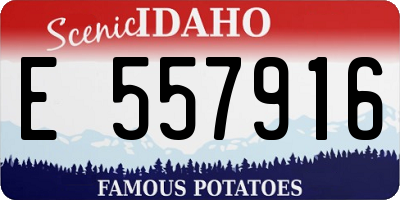 ID license plate E557916