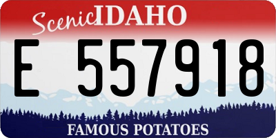 ID license plate E557918