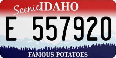 ID license plate E557920