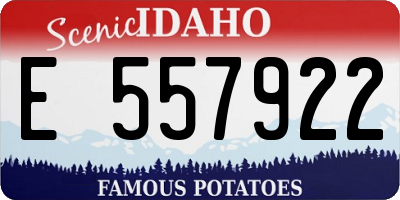 ID license plate E557922