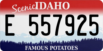 ID license plate E557925
