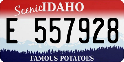 ID license plate E557928