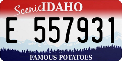 ID license plate E557931