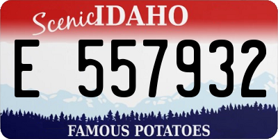 ID license plate E557932