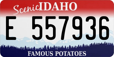 ID license plate E557936