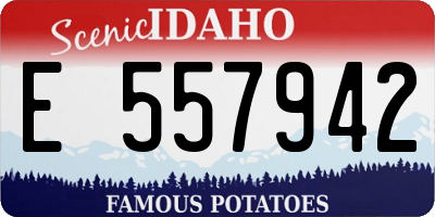 ID license plate E557942