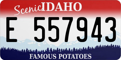 ID license plate E557943