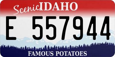 ID license plate E557944