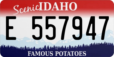 ID license plate E557947