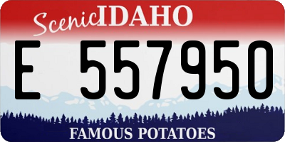 ID license plate E557950