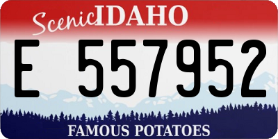 ID license plate E557952