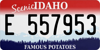 ID license plate E557953