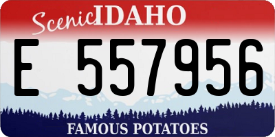 ID license plate E557956