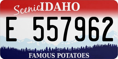 ID license plate E557962
