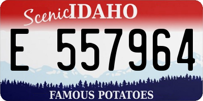 ID license plate E557964