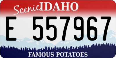 ID license plate E557967