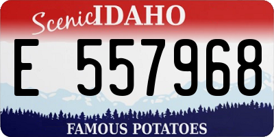 ID license plate E557968