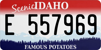 ID license plate E557969