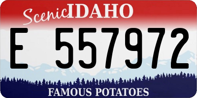 ID license plate E557972