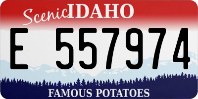 ID license plate E557974