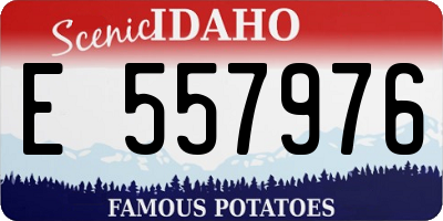 ID license plate E557976