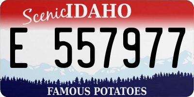 ID license plate E557977